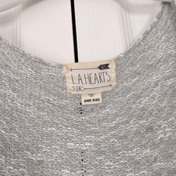 PacSun L.A. Hearts Grey Cardigan Sweater - Size: One Size - Picture 3 of 3